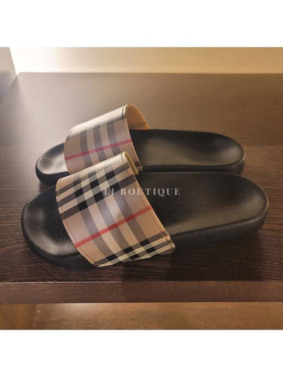 Vintage Check Slippers Beige - BURBERRY - BALAAN 2