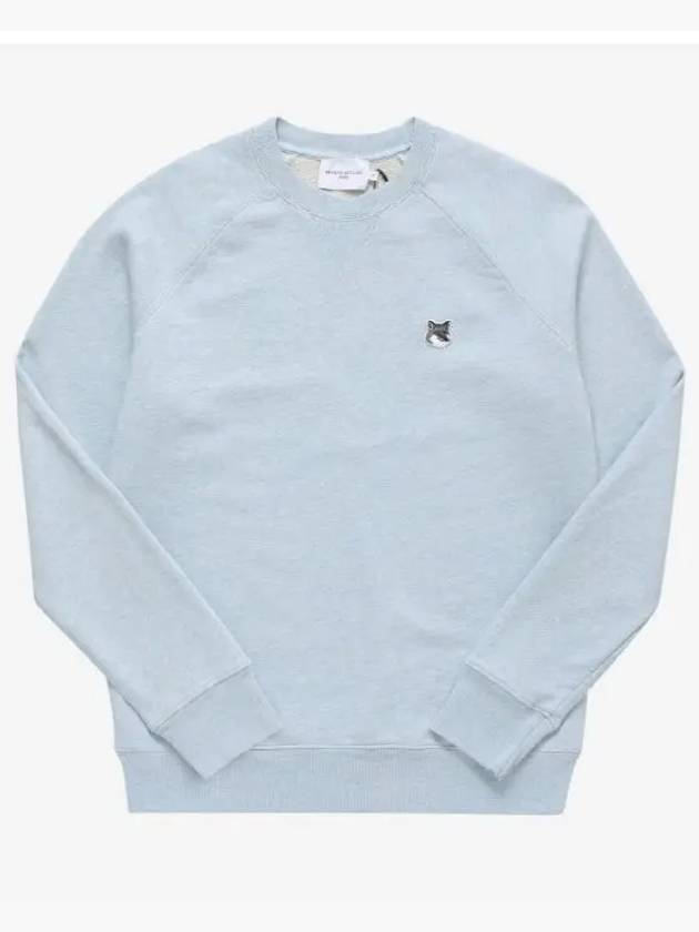 Grey Fox Head Patch Classic Sweatshirt Blue Melange - MAISON KITSUNE - BALAAN 3