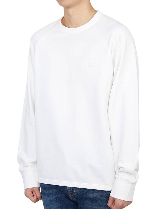 Metropolis Rubber Logo Sweatshirt White - CP COMPANY - BALAAN 3