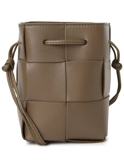 Intrecciato Cassette Small Bucket Bag Taupe Grey - BOTTEGA VENETA - BALAAN 2