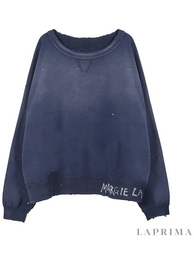 Logo Handwriting Sweatshirt Washed Purple - MAISON MARGIELA - BALAAN 9