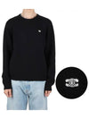 Men's Triomphe Crew Neck Cashmere Wool Knit Top Black - CELINE - BALAAN 2