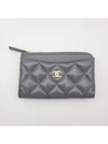 Classic zipper card wallet holder gray AP3179 - CHANEL - BALAAN 1