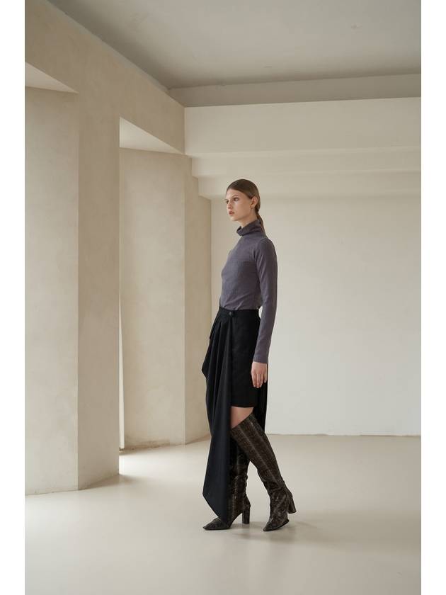 Drape Unbalanced Wrap Skirt - CAHIERS - BALAAN 9