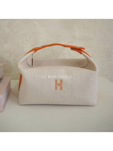 BREED A BRACK CASE BEIGE ORANGE POUCH LARGE GM - HERMES - BALAAN 1