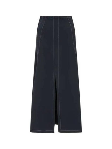 Women's Stitch Line Long Slit Skirt Black 271279 - STELLA MCCARTNEY - BALAAN 1