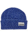 Logo Patch Beanie Brilliant Blue - GANNI - BALAAN 2