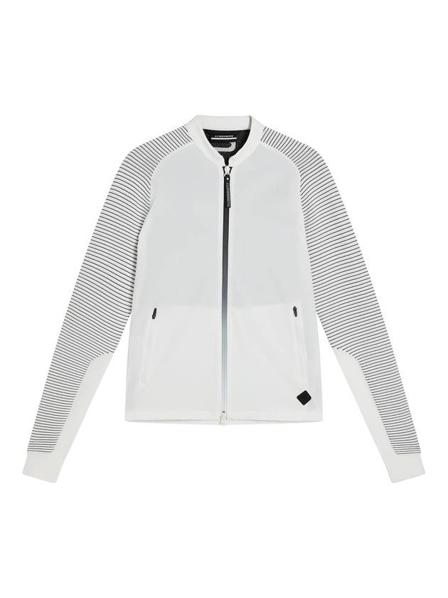 Rosa Hybrid Knit Zip-Up Jacket White - J.LINDEBERG - BALAAN 1