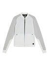 Rosa Hybrid Knit Zip-Up Jacket White - J.LINDEBERG - BALAAN 1