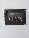 VLTN logo black Rockstud clutch bag - VALENTINO - BALAAN 2