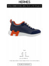 Bouncing Leather Low Top Sneakers Marine - HERMES - BALAAN 3