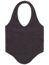 HALTERNEK KNIT VEST CHARCOAL - DON’T ASK MY PLAN - BALAAN 2