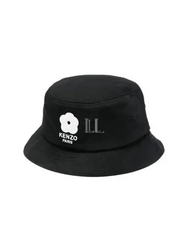 Flower Logo Embroidery Bucket Hat Black - KENZO - BALAAN 2