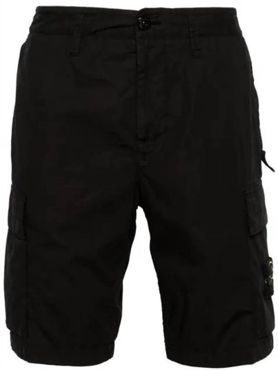 Light Stretch Cotton Bermuda Shorts Black - STONE ISLAND - BALAAN 2