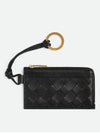 Intrecciato L Zip Leather Card Wallet Black - BOTTEGA VENETA - BALAAN 2