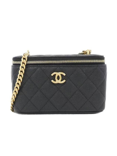 Heart Ball Rectangular Vanity Caviar Cross Bag Black - CHANEL - BALAAN 1