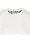 Double Layer Cotton Check Short Sleeve T-Shirt White - BOTTEGA VENETA - BALAAN 5