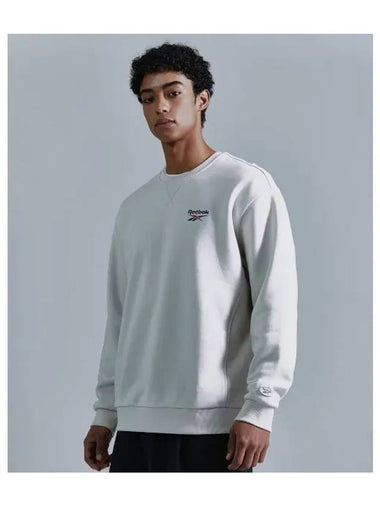 Lettering brushed sweatshirt beige - REEBOK - BALAAN 1