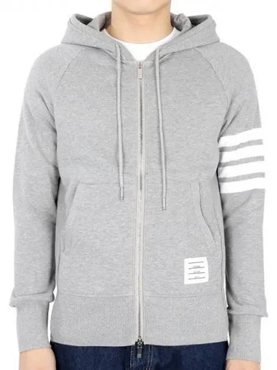 Engineered Classic Zip Up Hoodie Grey - THOM BROWNE - BALAAN 2