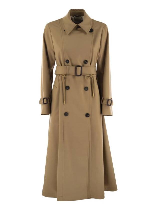 Women's Fatuo Wool Blend Trench Coat Brown - MAX MARA - BALAAN 1