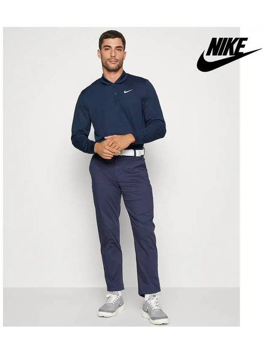 Men s Dri Fit Victory Long Sleeve Golf Polo Navy DN2344 - NIKE - BALAAN 2