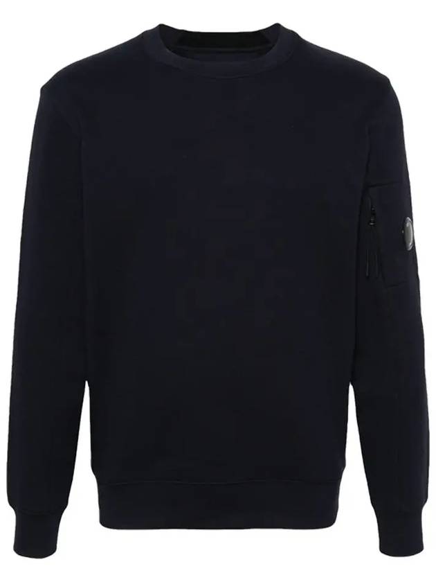 Diagonal Raised Fleece Sweatshirt Navy - CP COMPANY - BALAAN 3