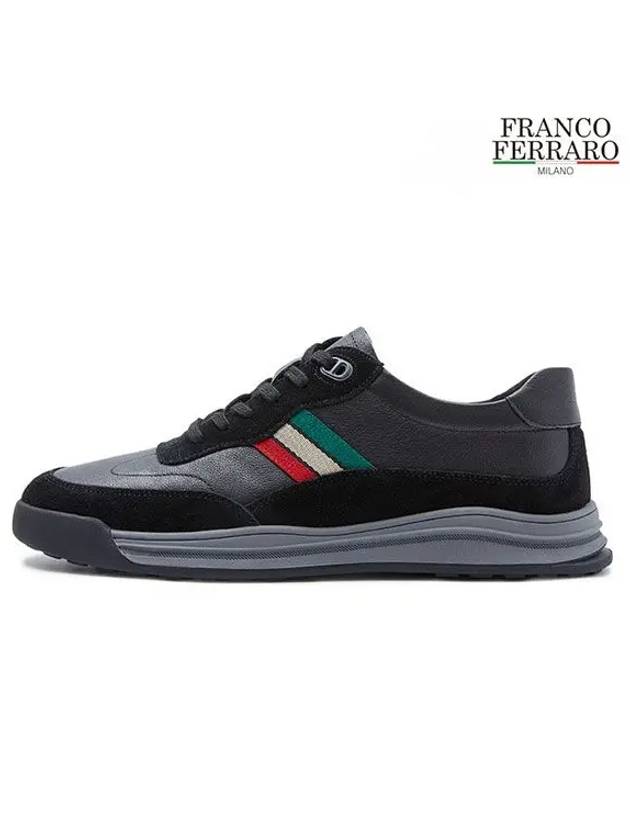 Milan Scala Men s Sneakers Black FM2204 - FRANCO FERRARO - BALAAN 1