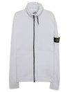 Logo Pacth Stretch Cotton Zip-up Cardigan White - STONE ISLAND - BALAAN 2