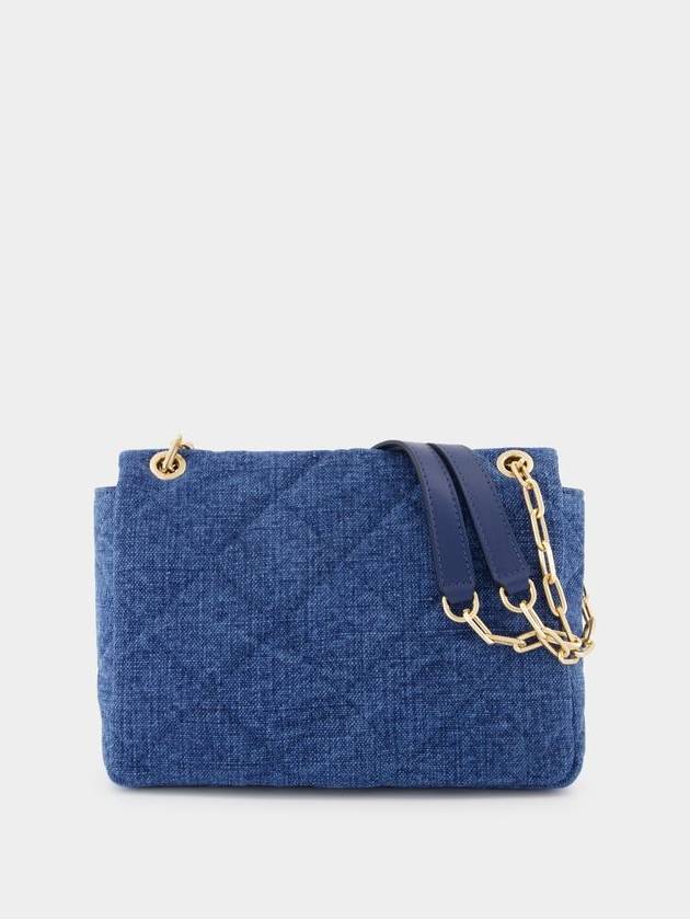 Grand Moon Bag - Vanessa Bruno - Linen - Blue - VANESSA BRUNO - BALAAN 3