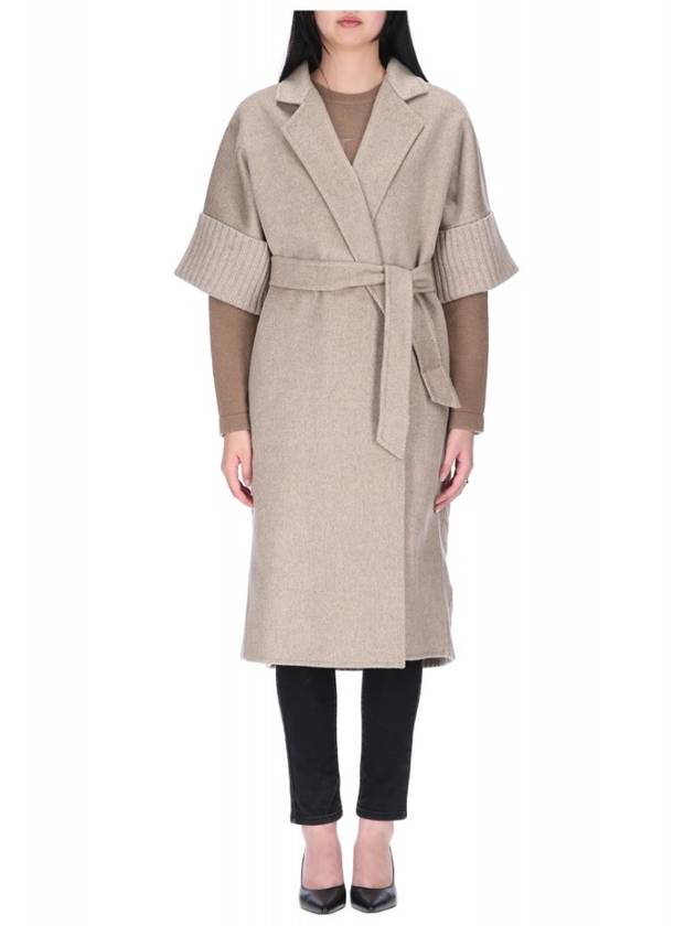 Sesh Wool Cashmere Single Coat Beige - MAX MARA - BALAAN.