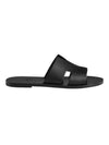 Izmir Leather Sandals Black - HERMES - BALAAN 1