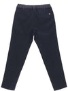 Men's Drawstring Gabardine Straight Pants Night Blue - MONCLER - BALAAN 3