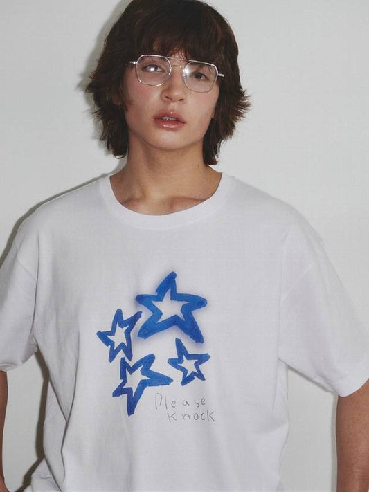 Star Shine Embo Print T Shirt_White - KINETO - BALAAN 1