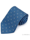 FERRAGAMO Gancini printed silk tie 35 0263 01 NAVY BLUE 731639 - SALVATORE FERRAGAMO - BALAAN 3