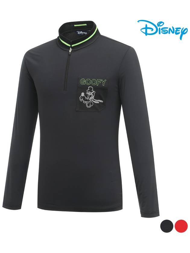 Disney Half Zip Up Logo High Neck Half Neck T-Shirt DO1MTS007 - DISNEY GOLF - BALAAN 1