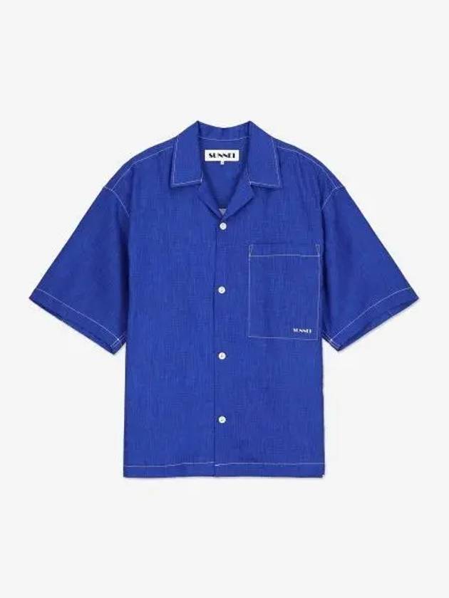 Short Sleeve Shirt Electric Brew MRTWMSHR018LIN001EBL - SUNNEI - BALAAN 1