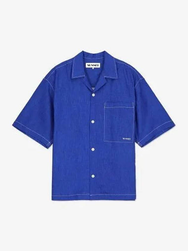 Short Sleeve Shirt Electric Brew MRTWMSHR018LIN001EBL - SUNNEI - BALAAN 1