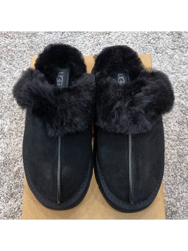 Women's Diskett Fleece Platform Slippers Black - UGG - BALAAN 4