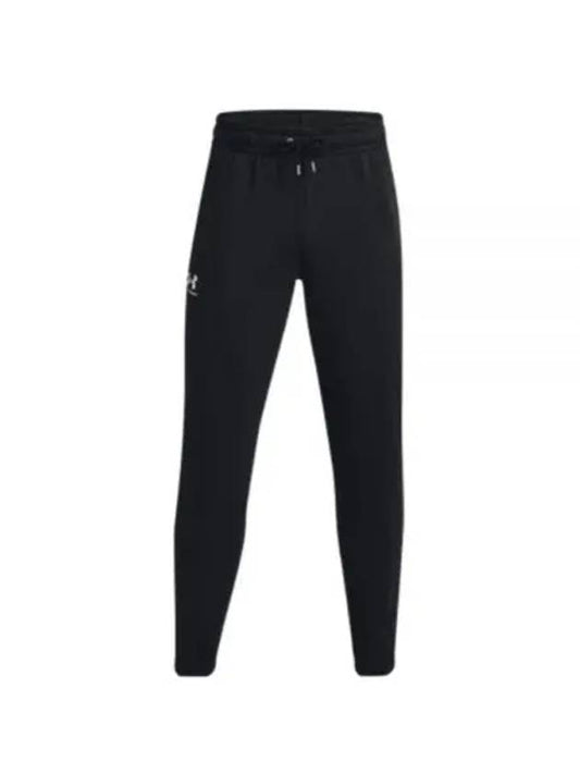 Men's Essential Fleece Jogger Track Pants Black - UNDER ARMOUR - BALAAN 2