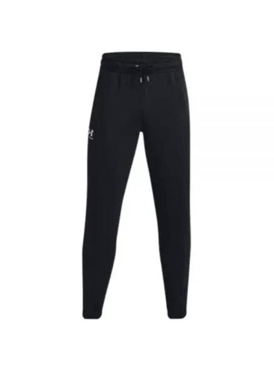 Men's Essential Fleece Jogger Track Pants Black - UNDER ARMOUR - BALAAN 1