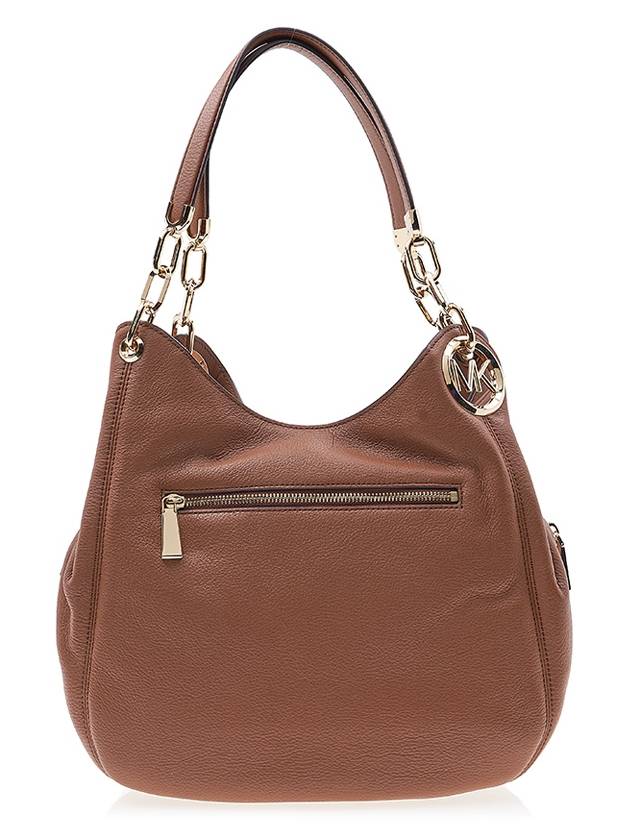 Lillie Large Pebbled Leather Shoulder Bag Luggage - MICHAEL KORS - BALAAN 4