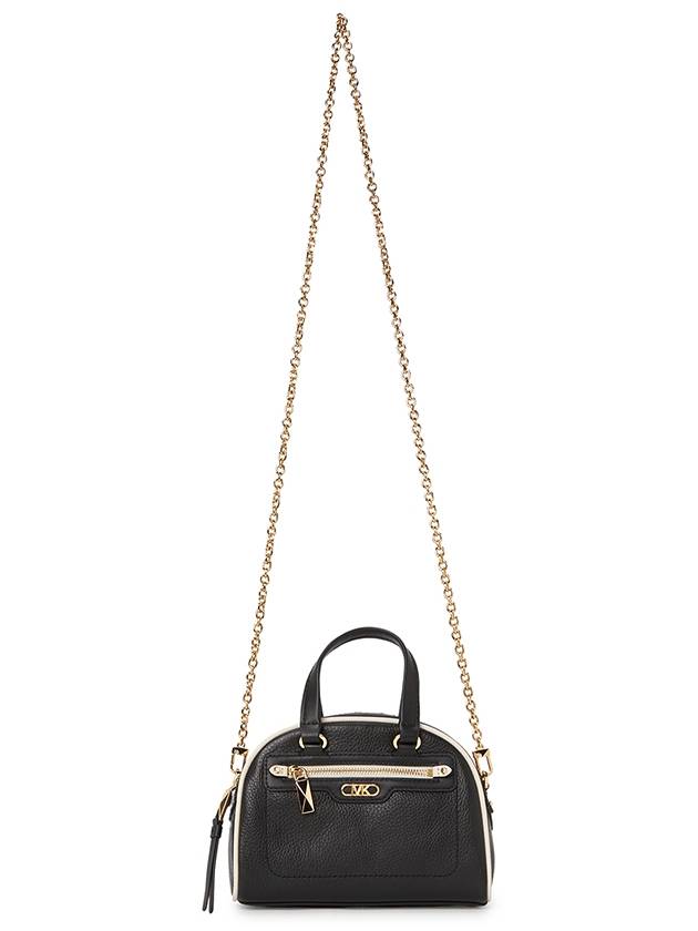 Williamsburg Small Pebbled Leather Satchel Tote Bag Black - MICHAEL KORS - BALAAN 8