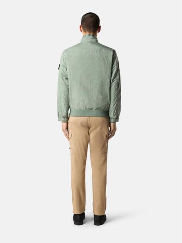 Crinkle Reps Wappen Bomber Jacket Sage Green - STONE ISLAND - BALAAN 4