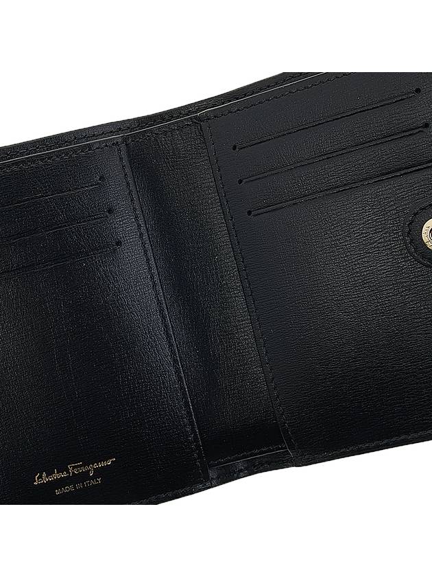 Vara Bow Half Wallet Black - SALVATORE FERRAGAMO - BALAAN 9