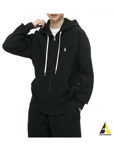 W Fleece Full Zip Hoodie Black - POLO RALPH LAUREN - BALAAN 1