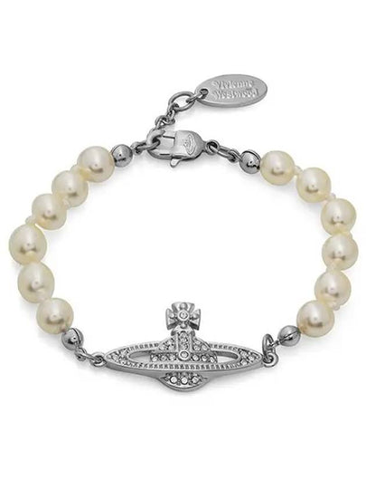 Mini Bas Relief Pearl Bracelet Silver - VIVIENNE WESTWOOD - BALAAN 2