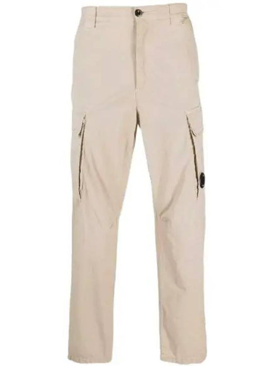 Twill Stretch Lens Cargo Straight Pants Beige - CP COMPANY - BALAAN 2