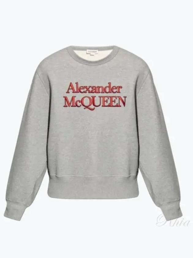 logo print cotton sweatshirt 792210QXAA5 - ALEXANDER MCQUEEN - BALAAN 2