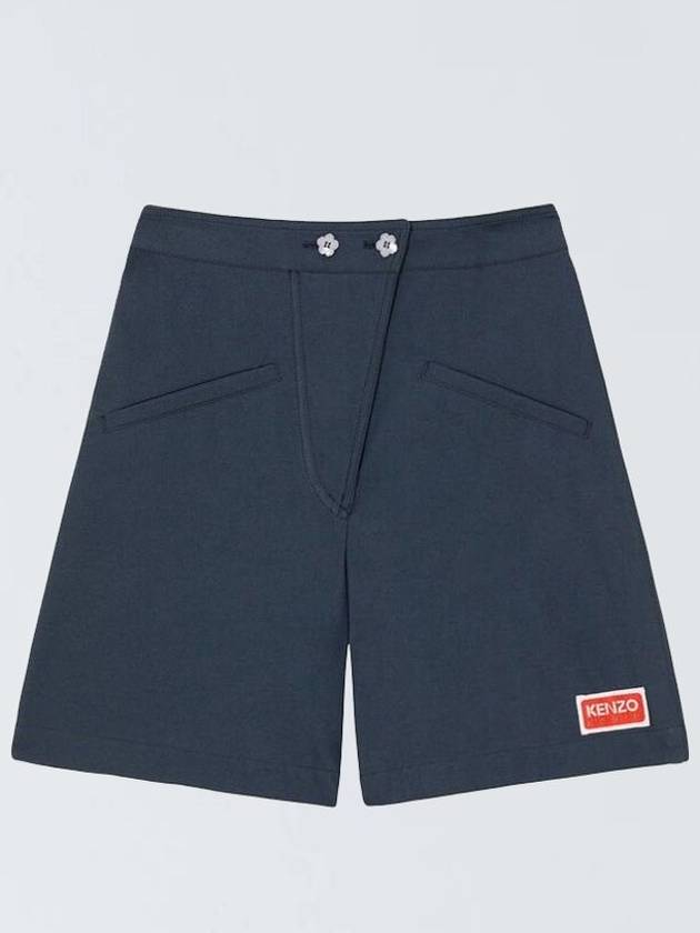 Early Bird High Waist Shorts Navy - KENZO - BALAAN 1