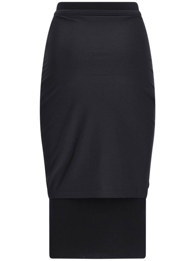 Stretch midi pencil skirt black - DIESEL - BALAAN 2